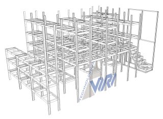 Stelažų sistema Visagine, Lietuva.