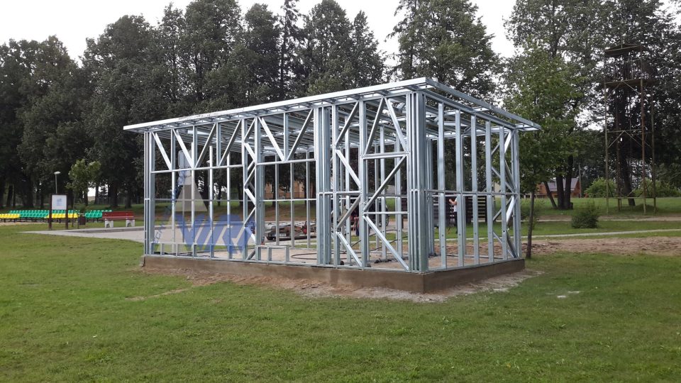 Modulinis namelis Širvintose, Lietuva.