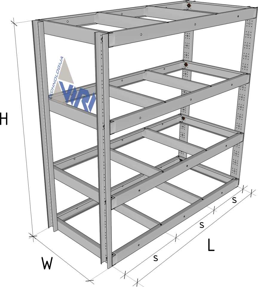 Stelažų skaičiuoklė